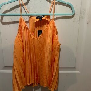 Orange Accordian top